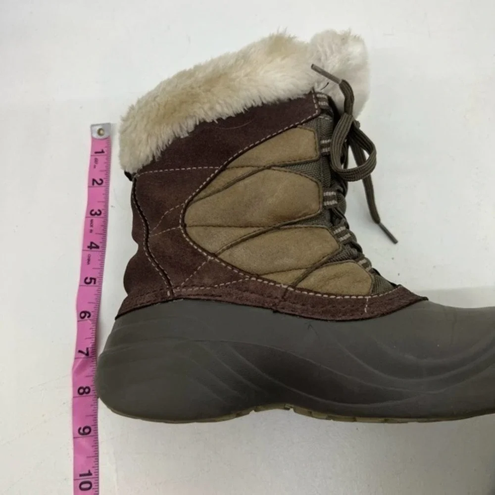 Columbia Sierra Summette Winter Snow Boots Brown waterproof warm women size 7